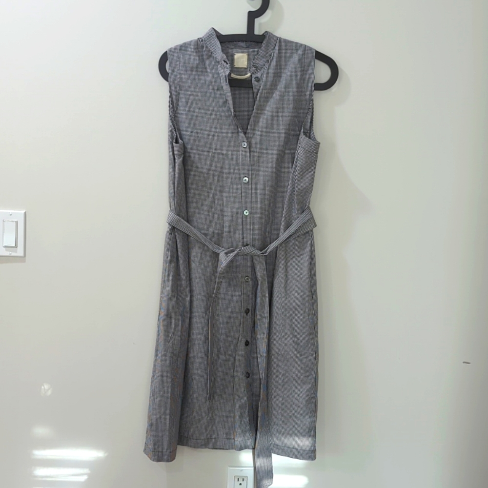 BIRD Brooklyn Black White Gingham Sleeve Dress